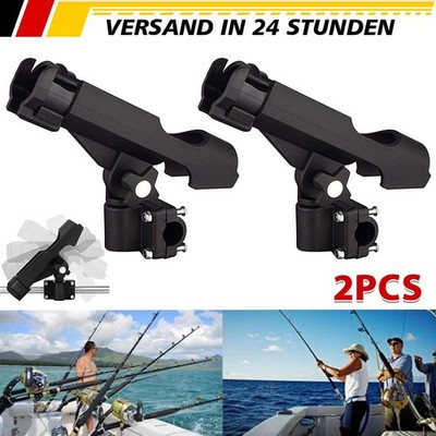 2× Schraub Bootsrutenhalter Angelrutenhalter Stabil 360° Drehbar für Boot Kaja