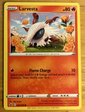 2021 POKEMON TCG CHILLING REIGN SWORD & SHIELD LARVESTA 023/198 NM