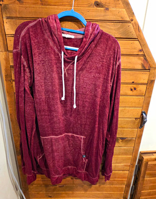 Threads 4 Thought Burgundy Women's Pullover Hoodie Drawstring XXL Long Sleeve