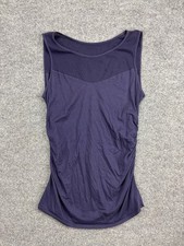 Velvet Graham & Spencer Sleeveless Top Women's XL Ruched Sides Blue Made In USA