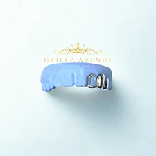 Custom Fit Grillz 3pc Plain Jane with Open Face (925 Sterling Silver)