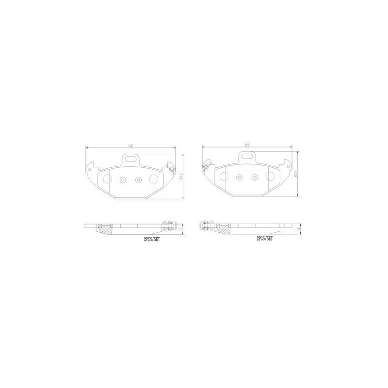 BREMBO P 68 021 Brake Pads Set Rear for Renault Laguna