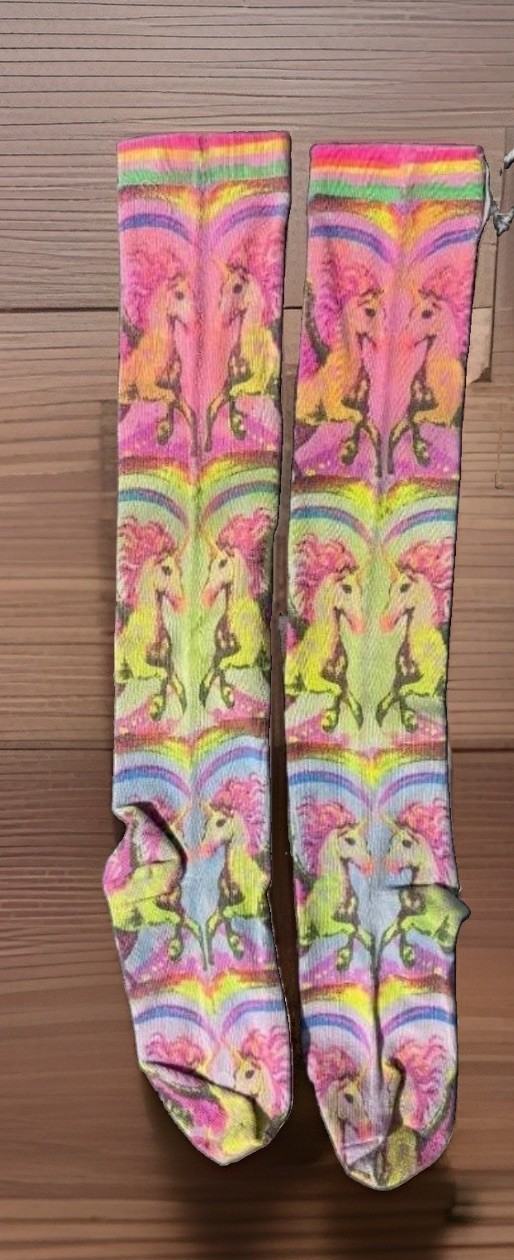 Magnolia Pearl🦋LAST PAIR SOLD OUT🦋 Printed OTK MP Socks PegaCorns Are Real NWT image 10