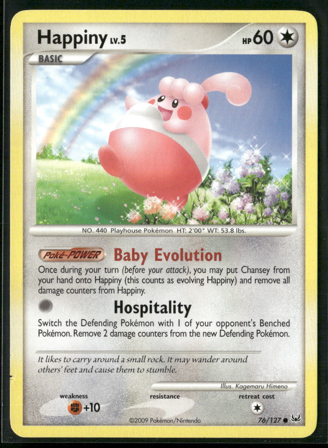 Happiny 76/127 Common Platinum Pokemon Lightly Played