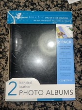 Old Town 2-Pack Bonded Leather Photo Albums Holds 600 4 x 6 in Photos New 2008