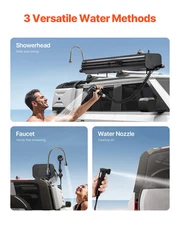 4 Gal Roof Rack Water Tank Portable Water Tank with Splash-Guard Panel