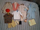 All Vintage KEN CLOTHING MIX LOT  1960-1969 Mattel BARBIE coats Pants hats More