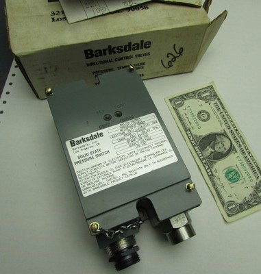 Used? Barksdale Solid State Pressure Switch 203 - 7500 PSI Adjustable 8A 120V AC
