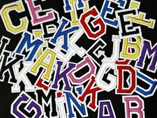 2" Alphabet Letter Fonts Embroidered Iron On Trucker Hat Patches