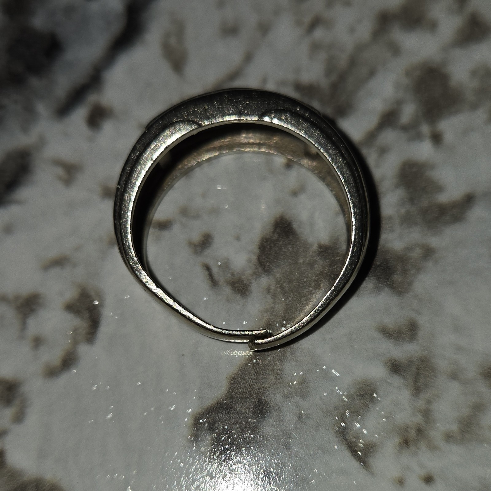 BELLCREST Signed Silver Ring with Three Square Se… - image 3