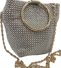 Gunne Sax by Jessica McClintock Gwyneth Evening Bag Gold Rhinestone NEW Gold Crs