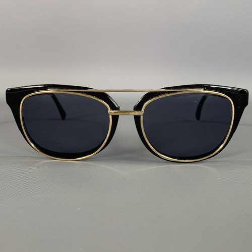 ORIENT EXPRESS Black Gold Acetate Sunglasses