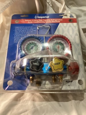 Imperial 621-C Mechanical Manifold Gauge Set,4-Valve