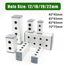 Metal Aluminum Pushbutton Control Switch Box Emergency Stop Box 12/16/19/22mm