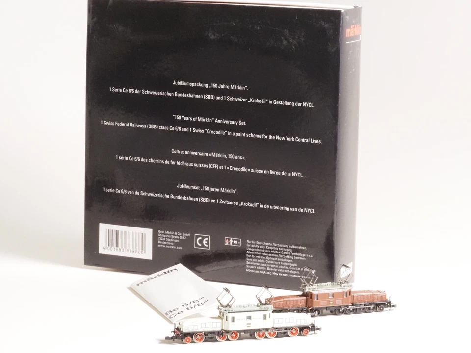 Z-scale TWO class Ce 6/8 III SBB Crocodile Electric Locomotives Marklin 88888 - Image 4 of 4
