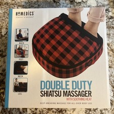 NEW Homedics Double Duty Shiatsu Massager with Soothing Heat, Full Body Use