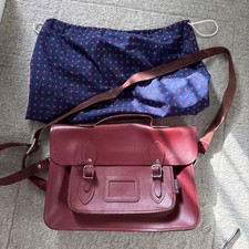 Vintage satchel YOSHI  oxblood Leather Crossbody Bag DUST BAG RRP £89 preloved 