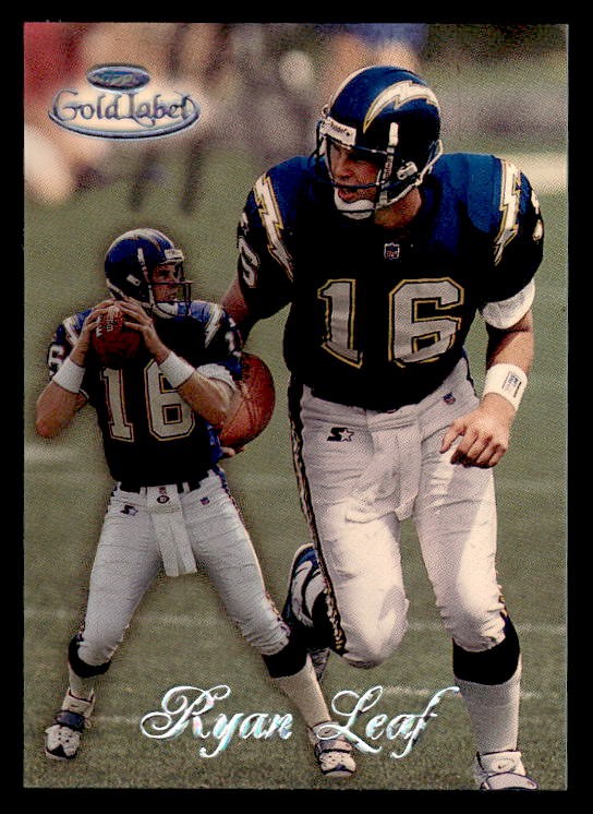Ryan Leaf 1998 Topps Gold Label Class 2 Black Label #95 San Diego Chargers ESE
