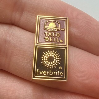 Rare Taco Bell Everbrite Lapel Pin Enamel Corporate Partnership Advertising