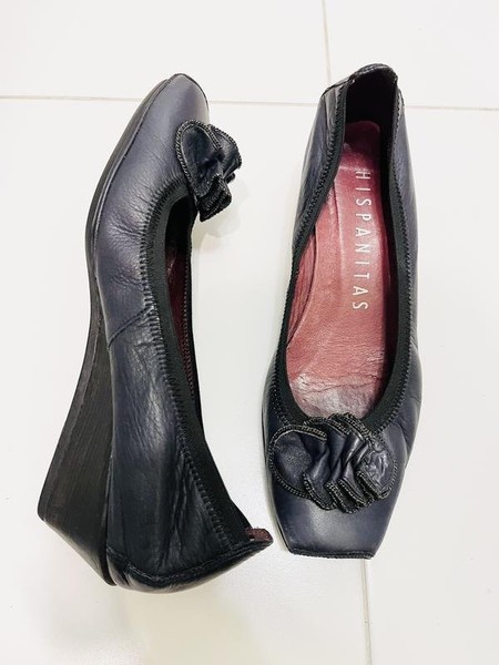 Women Hispanitas Heels Navy Leather 40