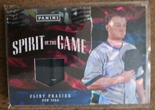 2017 PANINI FATHER'S DAY SPIRIT OF THE GAME CLINT FRAZIER CRACKED ICE RELIC #/25