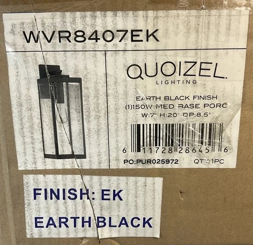 Quoizel WVR8407 Black Westover Single Light 20"H Outdoor Wall Sconce - Picture 9 of 9