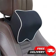 Black White Memory Foam Car Neck Headrest Pillow Auto Seat Neck Support Cushion