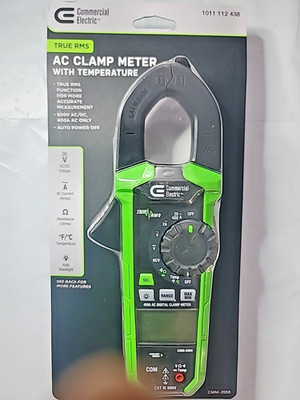 New - Commercial Electric 1012 066 023 CMM-2055T True RMS Clamp Meter AC/DC 600V