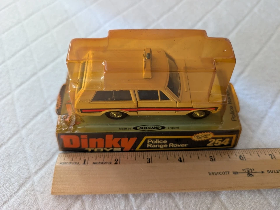 Vintage Dinky #254 Police Range Rover White Side Stripe NEW Box and Bubble - Image 4 of 4