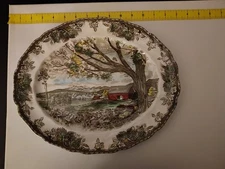 Johnson Brothers, The Friendly Village,Harvest Time Serving Platter 13.5”￼