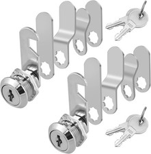 2Pcs Cabinet Lock with Keys, 5/8 Inch Keyed Alike Cabinet Cam Lock Replacement,