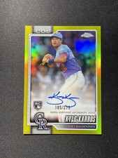 2026 Topps Chrome Auto Kyle Karros RC #RA-KK Yellow Refractor 185/275 AY11