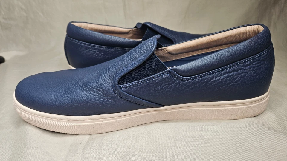 Zapatos sin cordones Mark Nason para hombre talla 12 cuero azul liso punta redonda informales cómodos Foto 4 de 4