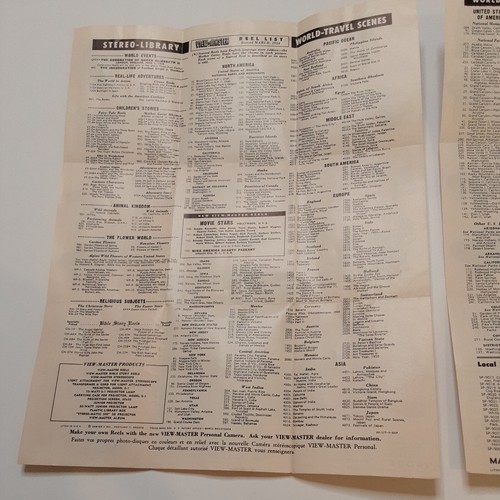 SAWYER'S VIEWMASTER REEL LIST PROMOTIONAL BRUCHURES ETC. - RARE COLLECTORS ITEMS - Picture 10 of 11