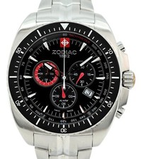 Men's 44mm Zodiac Speed Dragon Alarm Swiss Quartz Chrono Watch Ref: ZO5504