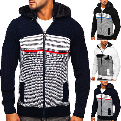 Pullover Strickpullover Sweater Strickjacke Pulli Classic Zip Herren BOLF Motiv