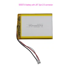 3.7V 3000mAh 11.1Wh Li-polymer Li Battery 505573 Thermistor 3-Wires JST 3pin 2.0