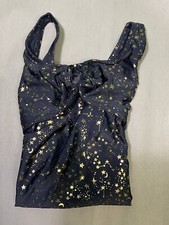 Art Class Girls Blue w/Gold Stars Moonlight One Piece Swimsuit Size L 10/12