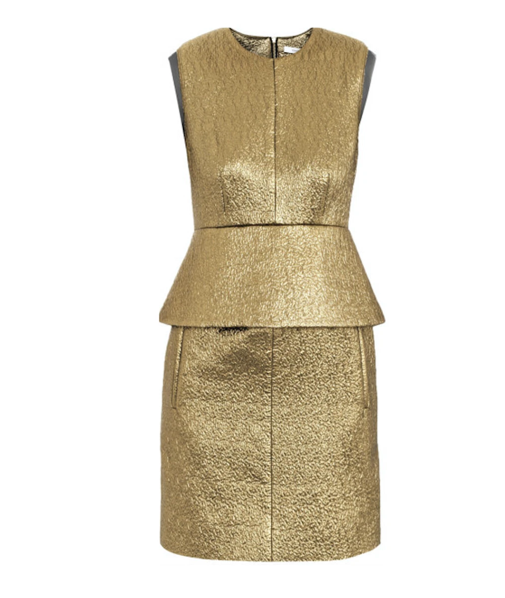 Diane von 2025 furstenberg gold dress