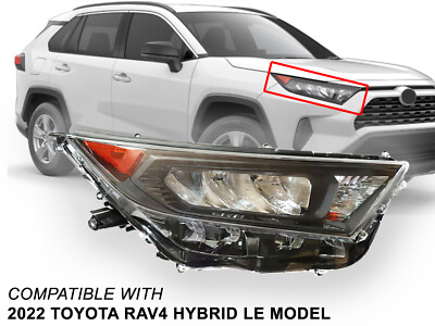 Fits Head Light 2022 Toyota RAV4 Hybrid LE Model Passenger Right