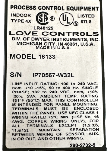 Dwyer Love Controls 16133 Temp Controller, Thermitronix, new (HH) - Picture 3 of 9
