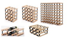 Weinregal Metall Holz Flaschenregal Flaschenständer 6 bis 91 Flaschen Stapelbar