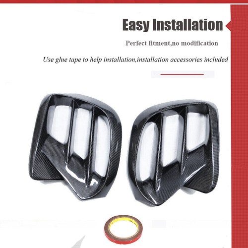 Cubierta de ventilación de aire con aletas delanteras de carbono real apta para cupé Benz W167 GLE450 GLE63 GLE53 - Imagen 9 de 12