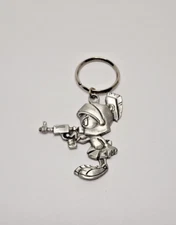 Marvin the Martian Warner Bros 1995 Rawcliffe Pewter Metal Vintage Key Chain NOS