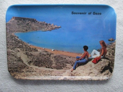 Vintage Souvenir Of Gozo Island, Malta 6 Inch Tray