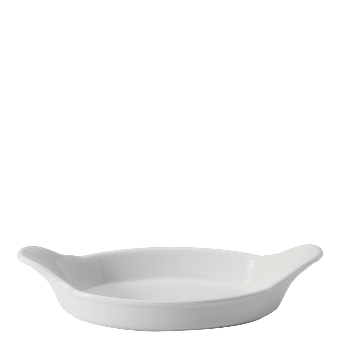 Titan White Oval Eared Dish  Ceramic Tableware Serving 12.5"" (32Cm) Pack Of 4