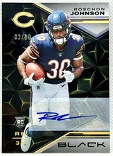 2023 Panini BLACK Roschon Johnson Rookie Auto /10 Chicago Bears