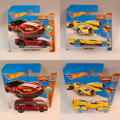  2x TREASURE HUNT   11 Corvette Grand Sport + 4WARD SPEED SUPER HOT WHEELS