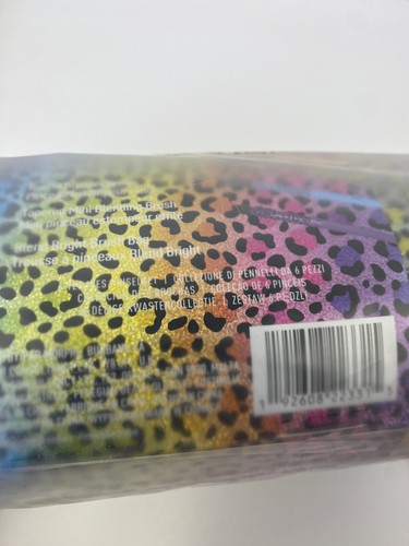 Morphe X Lisa Frank Makeup Set Cosmetic Brushes Bag Bright Neon Tiger NEW - Picture 6 of 8