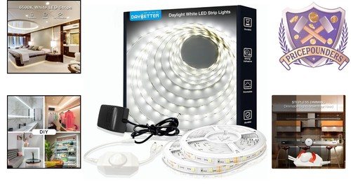 40ft Dimmable LED Strip Lights, 720 LEDs, 6500K, Indoor Home Decoration - Picture 2 of 8